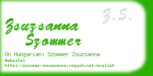 zsuzsanna szommer business card